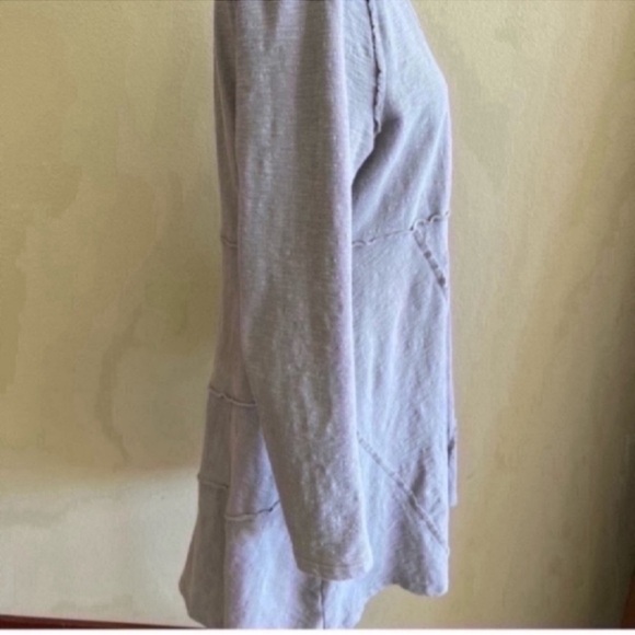 French Terry Stretch Scuba Sweatshirt Dress Medium Dove Grey - Picture 5 of 9